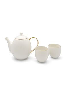 Tea set Canterbury 1.2L white + 2 mugs
