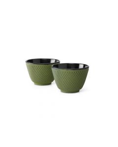 Cups Xilin cast iron green s/2