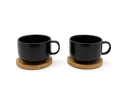 Tea cup Umea 250ml black s/2