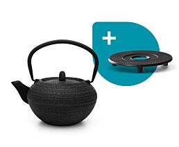 Teapot Tibet 1.2L cast iron black