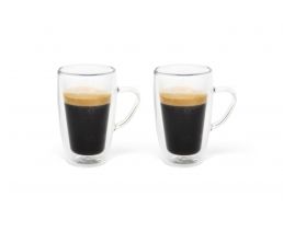 Double walled glass coffee/tea 295ml s/2