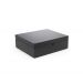 Tea box 6 compartments closed bamboo black